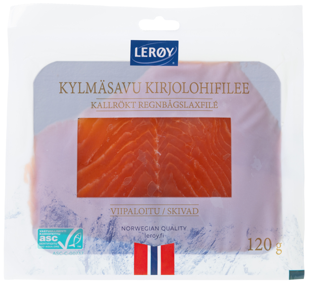 Kylmäsavukirjolohifilee siivu 120g ASC