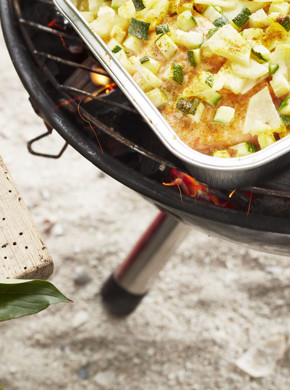 Grillad örret med curry och annanas