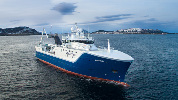 The trawler Nortind at sea