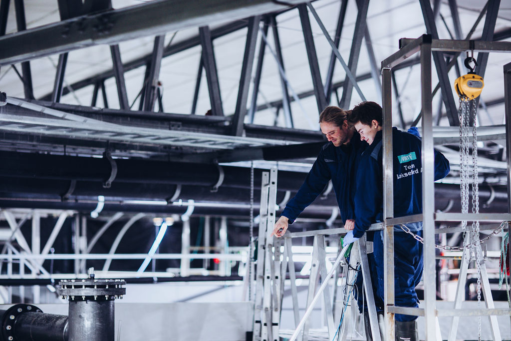 Anlegget i Kjærelva fra oven