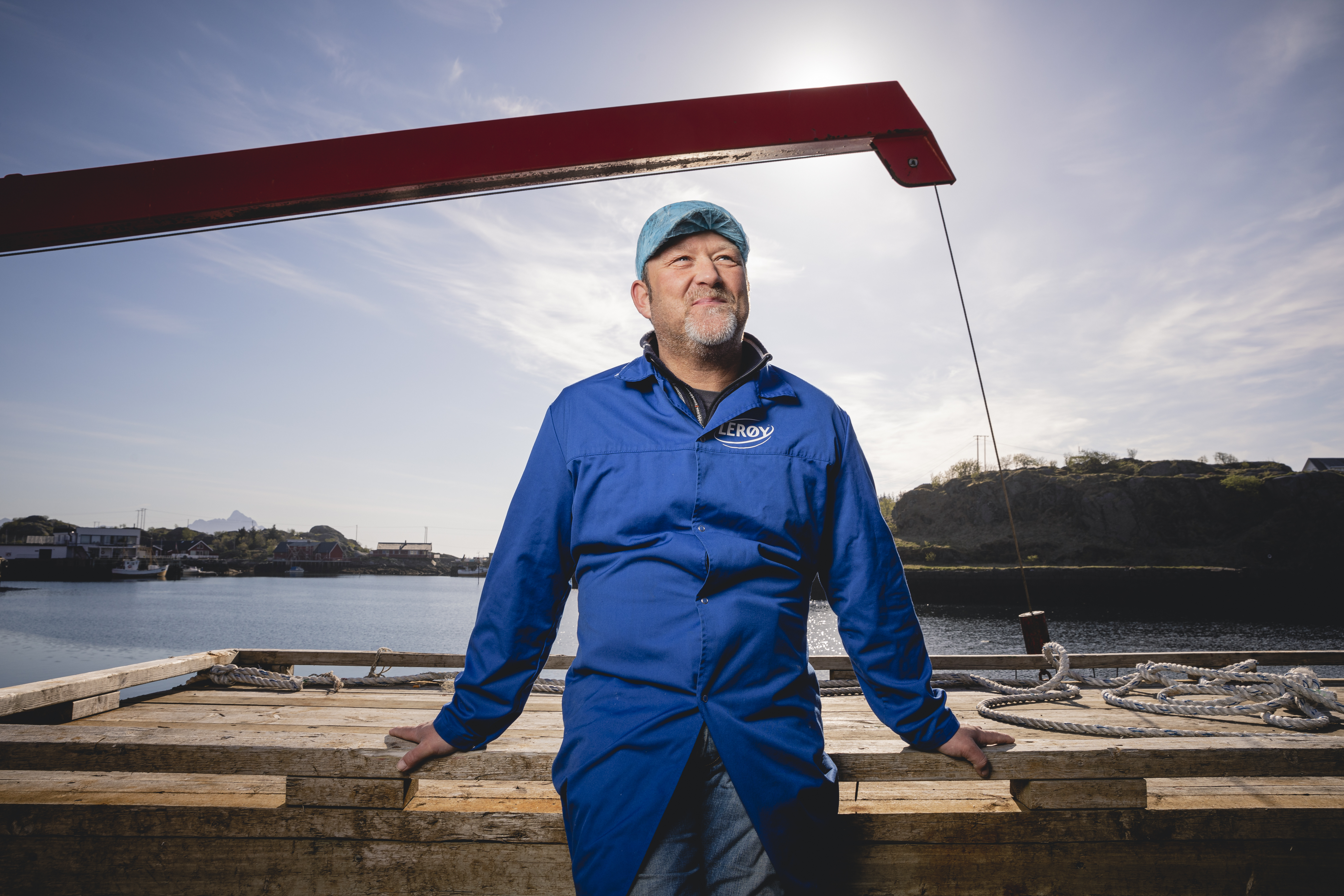 Børre Pettersen ute på kaia i Stamsund